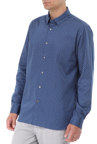 TED BAKER-Ανδρικό πουκάμισο TED BAKER WHONOS μπλε