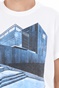G-STAR RAW-Ανδρικό t-shirt G-STAR RAW Lash building λευκό μπλε