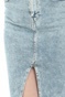 GUESS-Γυναικεία jean midi φούστα GUESS GRETA LONGUETTE - BUS STR DEN μπλε