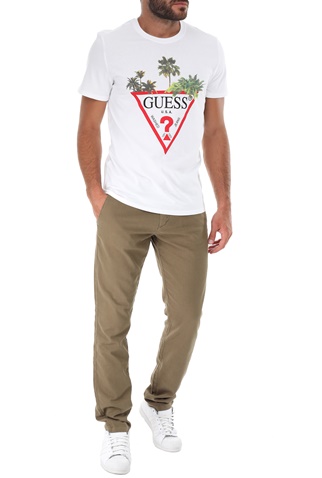 GUESS-Ανδρικό chino παντελόνι GUESS MYRON μπεζ