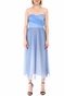 GUESS-Γυναικείο μακρύ φόρεμα GUESS MONICA μπλε