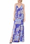 GUESS MARCIANO-Γυναικείο μακρύ φόρεμα GUESS MARCIANO CLASSIFIED μπλε