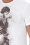 RELIGION-Ανδρικό t-shirt RELIGION HALFTONE SKELETON λευκό