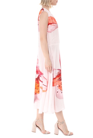 RELIGION-Γυναικείο midi φόρεμα RELIGION SYMBOL ροζ
