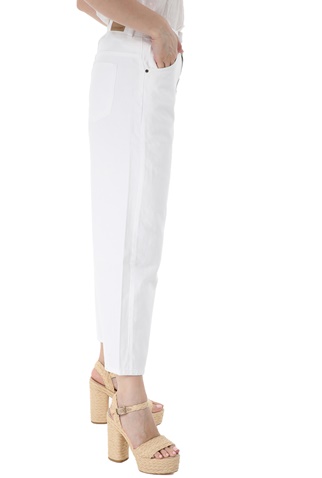 SUPERDRY-Γυναικείο jean cropped παντελόνι SUPERDRY D2 WIDE LEG CROP λευκό