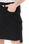 SUPERDRY-Γυναικεία jean mini φούστα SUPERDRY D2 μαύρη