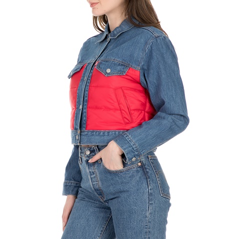 LEVI'S-Γυναικείο jean jacket LEVI'S μπλε κόκκινο
