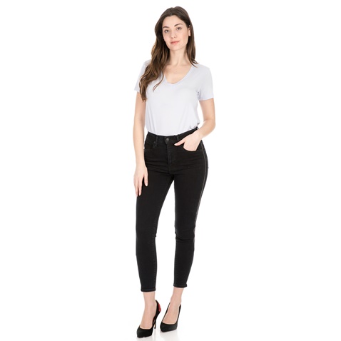 LEVI'S-Γυναικείο jean παντελόνι LEVI'S MILE HIGH ANKLE ZIPPERS SURE μαύρο