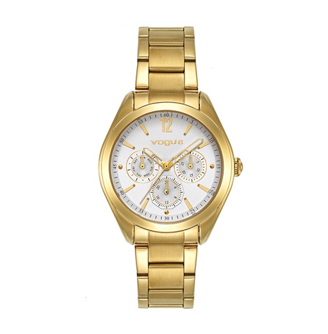 VOGUE-Γυναικείο ρολόι με μπρασελέ από ατσάλι VOGUE χρυσό