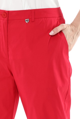 MY TWINS-Γυναικείο παντελόνι MY TWINS κόκκινο
