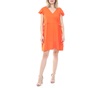 MY TWINS-Γυναικείο mini φόρεμα MY TWINS πορτοκαλί