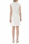NENETTE-Γυναικείο mini αμάνικο φόρεμα NENETTE ANNABELLA ABITO DOPPIO λευκό