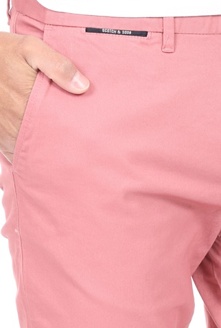 SCOTCH & SODA-Ανδρικό chino παντελόνι SCOTCH & SODA MOTT ροζ 