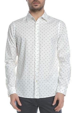 SCOTCH & SODA-Ανδρικό πουκάμισο SCOTCH & SODA λευκό μπλέ