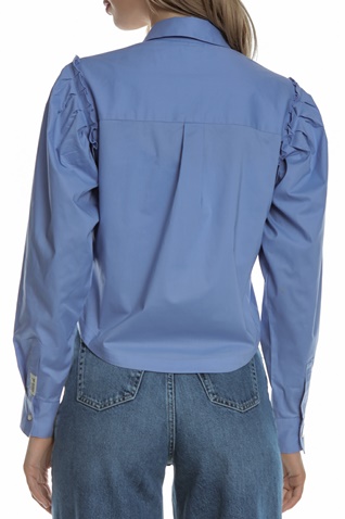 SCOTCH & SODA-Γυναικείο πουκάμισο cropped SCOTCH & SODA γαλάζιο 