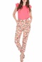 MOLLY BRACKEN-Γυναικείο παντελόνι MOLLY BRACKEN μπεζ ροζ 