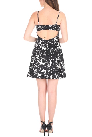 MOLLY BRACKEN-Γυναικείο mini φόρεμα MOLLY BRACKEN ασπρόμαυρο