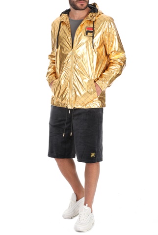 FILA-Ανδρικό αντιανέμικό jacket FILA GUSTAS χρυσό
