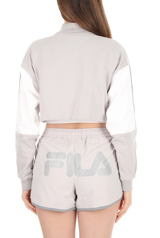 FILA-Γυναικεία φούτερ μπλούζα FILA KAIA 1/2 ZIP γκρι
