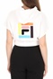 FILA-Γυναικεία φούτερ μπλούζα FILA CLAIRE CROP λευκή