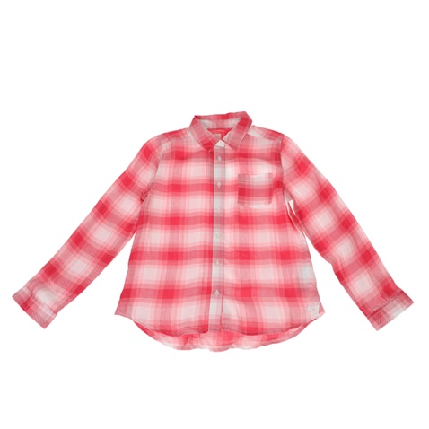 FUNKY BUDDΗA-Παιδικό πουκάμισο FUNKY BUDDHA καρό ροζ μπεζ