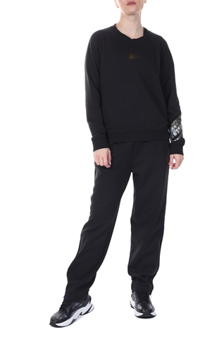 NIKE-Γυναικεία φούτερ μπλούζα NIKE NSW CREW BB PRNT PACK μαύρη
