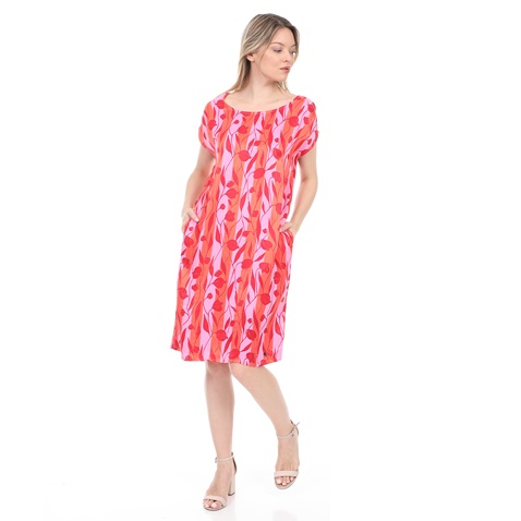 NUMPH-Γυναικείο mini φόρεμα NUMPH κόκκινο ροζ