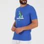 NIKE-Ανδρικό t-shirt NIKE DRY TEE RUN TORT HMR μπλε