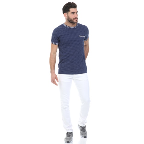 LTB-Ανδρική μπλούζα LTB PINOGE μπλε λευκή