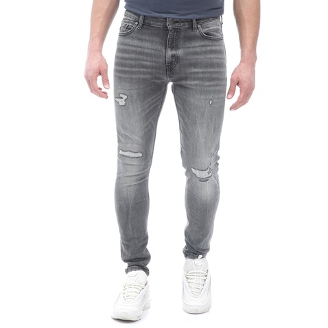 CR7-Ανδρικό jean παντελόνι CR7 Denim-Skinny γκρι