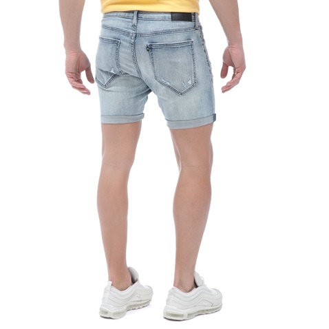 CR7-Ανδρική jean βερμούδα CR7 Shorts-Slim μπλε