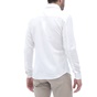 CR7-Ανδρικό πουκάμισο CR7 Long Sleeve Shirts-Regular λευκό