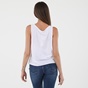 CALVIN KLEIN JEANS-Γυναικείο αμάνικο top CALVIN KLEIN JEANS KW0KW01026 SIDE KNOTTED λευκό
