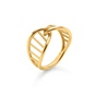 FOLLI FOLLIE-Γυναικείο ασημένιο δαχτυλίδι FOLLI FOLLIE Style DNA επίχρυσο