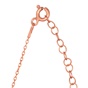 JEWELTUDE-Γυναικείο ασημένιο κοντό κολιέ JEWELTUDE 12366 ροζ επιχρυσωμένο