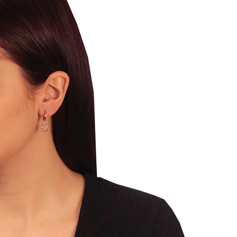 JEWELTUDE-Γυναικεία σκουλαρίκια κρικάκια JEWELTUDE από επιχρυσωμένο ασήμι