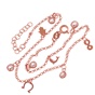 JEWELTUDE-Γυναικείο ασημένιο βραχιόλι ποδιού JEWELTUDE 10973 ροζ χρυσό