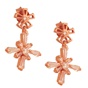 JEWELTUDE-Γυναικεία ασημένια κρεμαστά σκουλαρίκια JEWELTUDE 9998 ρόζ επιχρυσωμένα