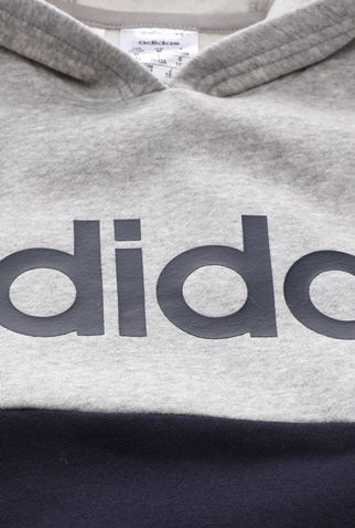 ADIDAS-Παιδική μπλούζα φούτερ adidas YB LIN CB HD FL γκρί-μπλέ
