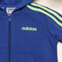 adidas Originals-Παιδική φούτερ ζακέτα adidas Originals GD6556 YB E 3S FZ HD μπλε πράσινη