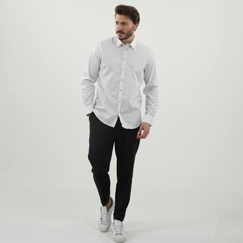 SSEINSE-Ανδρικό πουκάμισο SSEINSE CI578SS APPAREL λευκό πουά