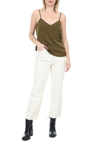 SCOTCH & SODA-Γυναικείο jean παντελόνι SCOTCH & SODA λευκό