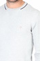 GUESS-Ανδρική πλεκτή μπλούζα GUESS CN STRETCH COTTON SW γκρι
