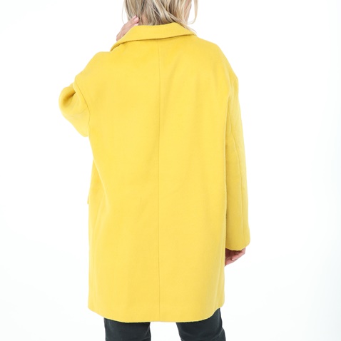 AMERICAN VINTAGE-Γυναικείο παλτό AMERICAN VINTAGE κίτρινο