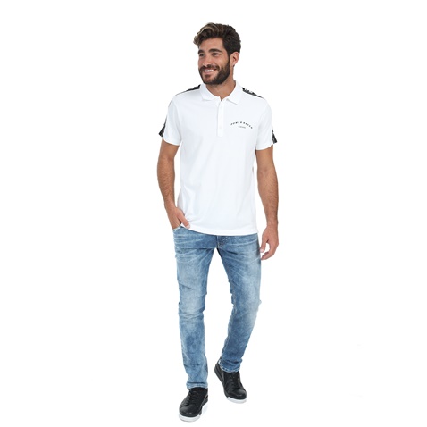 DIESEL-Ανδρική polo μπλούζα DIESEL T-GOROU POLO λευκή