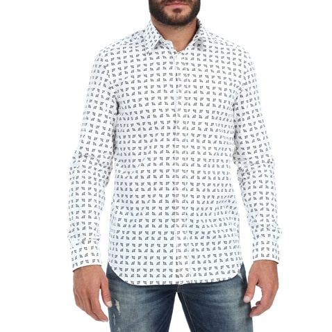 DIESEL-Ανδρικό πουκάμισο DIESEL S-AKURA λευκό