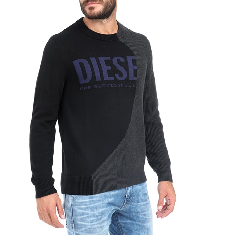 DIESEL-Ανδρικό πουλόβερ DIESEL K-HALF μαύρο