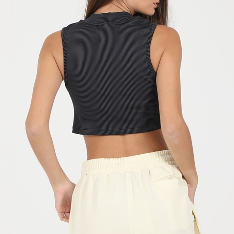 NIKE-Γυναικείο αθλητικό cropped top NIKE  CZ9341 W NSW AIR TANK RIB μαύρο