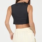 NIKE-Γυναικείο αθλητικό cropped top NIKE  CZ9341 W NSW AIR TANK RIB μαύρο