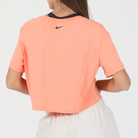 NIKE-Γυναικείο cropped top NIKE NSW CROP TEE PRNT κοραλί